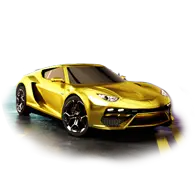 Golden sports car TikTok Gift WebP