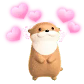 Otter Kiss TikTok Gift WebP
