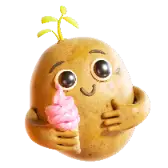 Potato with ice cream TikTok Gift WebP